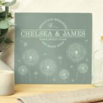 Personalised Dandelion Design Glass Chopping Board/Worktop Saver - Image 4