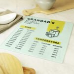 Personalised Air Fryer Chart Glass Chopping Board/Worktop Saver - Image 4