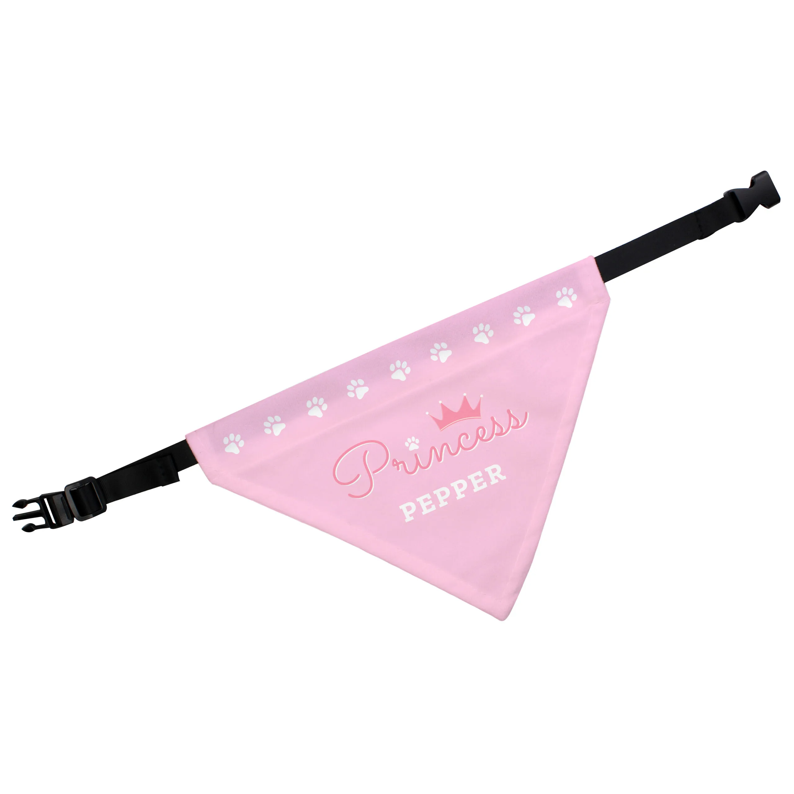 Personalised 'Princess' Crown Motif Pink Dog Bandana - Image 4