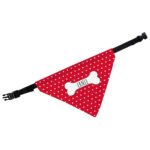 Personalised Polka Dot Design Red Dog Bandana - Image 4