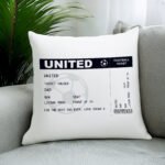 Personalised Football Ticket Design Filled Cushion
