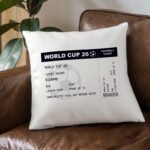 Personalised Football Ticket Design Filled Cushion - Image 3