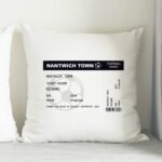 Personalised Football Ticket Design Filled Cushion