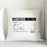 Personalised Football Ticket Design Filled Cushion - Image 2
