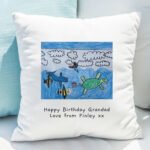 Personalised Children's Drawing Photo Upload Filled Cushion - Image 2