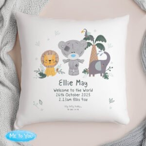 P0810A34 Personalised Tiny Tatty Teddy Jungle Animals Design Filled Cushion