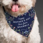 Personalised Any Message Floral Design Dog Bandana - Image 3