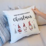 Personalised Gonk Family Design Christmas Filled Cushion - Image 2