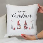 Personalised Gonk Family Design Christmas Filled Cushion - Image 4