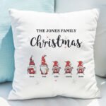 Personalised Gonk Family Design Christmas Filled Cushion - Image 5