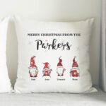 Personalised Gonk Family Design Christmas Filled Cushion - Image 6