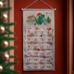 Personalised Children's Dinosaur Design Grey Felt Christmas Advent Calendar