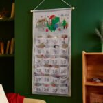 Personalised Children's Dinosaur Design Grey Felt Christmas Advent Calendar - Image 3
