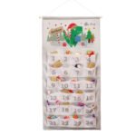 Personalised Children's Dinosaur Design Grey Felt Christmas Advent Calendar - Image 5