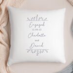 Personalised Any Message Grey Floral Design Filled Cushion - Image 3