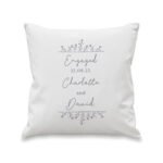 Personalised Any Message Grey Floral Design Filled Cushion - Image 6