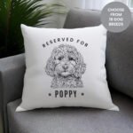 Personalised 'Reserved For' Dog Breed Design Filled Cushion - Image 3