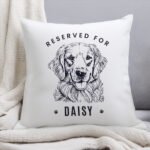 Personalised 'Reserved For' Dog Breed Design Filled Cushion - Image 4