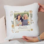 Personalised Any Message Wild Flowers Design Photo Upload Filled Cushion - Image 3
