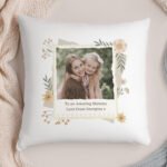 Personalised Any Message Wild Flowers Design Photo Upload Filled Cushion - Image 4