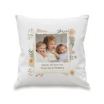 Personalised Any Message Wild Flowers Design Photo Upload Filled Cushion - Image 5