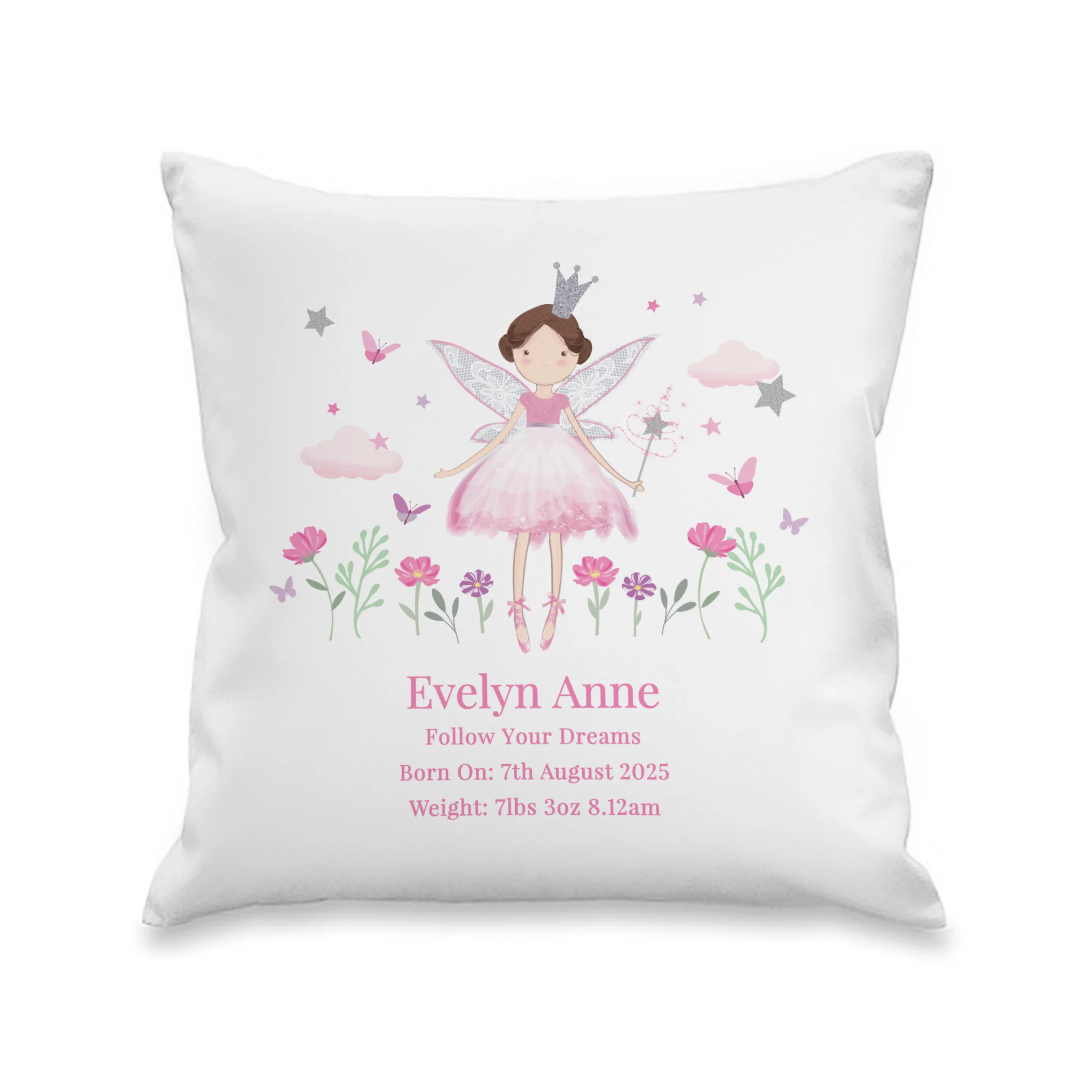 Personalised Children's Fairy Princess Design Filled Cushion - Image 4