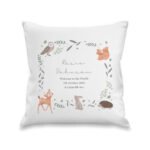 Personalised Children's Woodland Animals Design Filled Cushion - Image 4