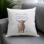 Personalised Highland Cow Design Cream Filled Cushion - Image 2