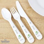 Personalised Children's The Snowman and the Snowdog 3-Piece Plastic Cutlery Set - Image 2