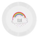 Personalised Children's Rainbow & Cloud Design Plastic Plate - Image 2