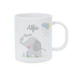 Personalised Children's Hessian Elephant Design Plastic Mug - Image 3