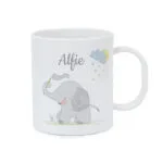 Personalised Children's Hessian Elephant Design Plastic Mug - Image 4