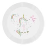 Personalised Children's Baby Unicorn Design Plastic Plate - Image 3