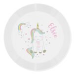 Personalised Children's Baby Unicorn Design Plastic Plate - Image 4
