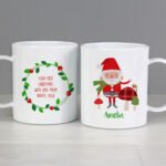 Personalised Children's Christmas Toadstool Santa Design Plastic Mug - Image 3