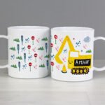Personalised Children's Digger Design Plastic Mug - Image 3