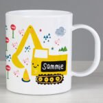 Personalised Children's Digger Design Plastic Mug - Image 4