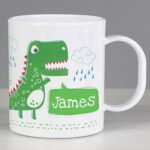 Personalised Children's Dinosaur 'Be Roarsome!' Plastic Mug - Image 2