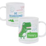 Personalised Children's Dinosaur 'Be Roarsome!' Plastic Mug - Image 5