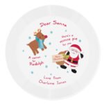 Personalised Santa & Rudolph Christmas Eve Mince Pie Plastic Plate - Image 3