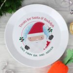 Personalised 'Treats For Santa & Rudolph' Mince Pie Plastic Plate