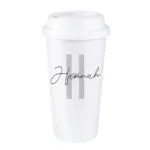 Personalised Initial & Name Plastic Insulated Reusable Eco Travel Cup - Image 4