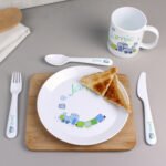 Personalised Children's Patchwork Train Design Plastic Plate - Image 4