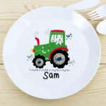 Personalised Children's Tractor Design Plastic Plate