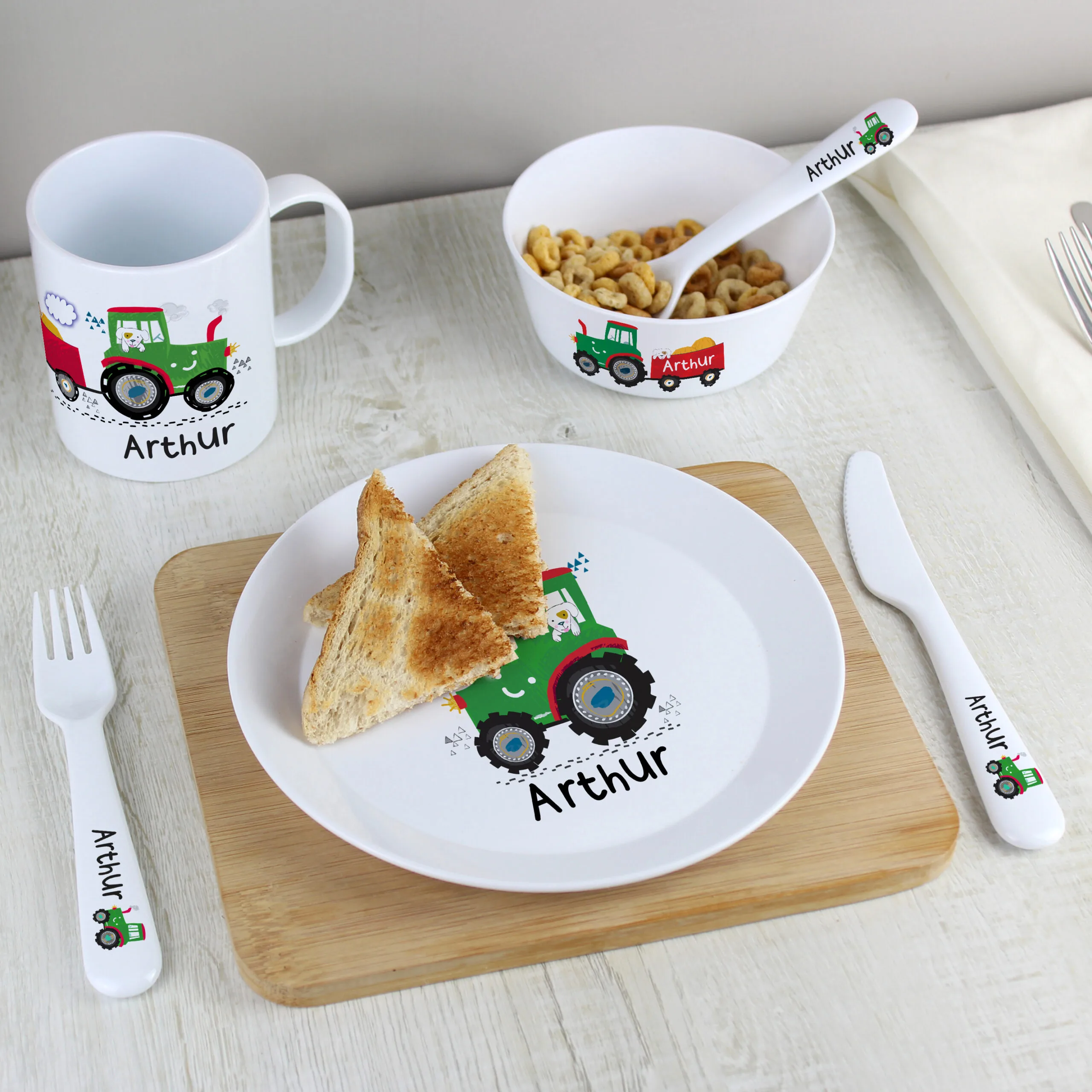 Personalised Children's Tractor Themed Plastic Bowl - Image 4