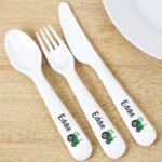 Personalised Children's Tractor Design 3-Piece Plastic Cutlery Set - Image 2