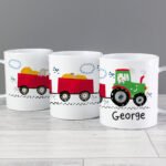 Personalised Children's Tractor Design Plastic Mug