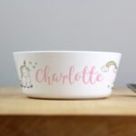 Personalised Children's Baby Unicorn Design Plastic Bowl - Image 3