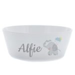 Personalised Children's Hessian Elephant Design Plastic Bowl - Image 4