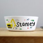 Personalised Children's Digger Design Plastic Bowl - Image 2